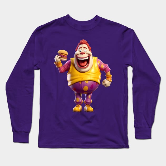 Ronald Mcdonald Grimace Long Sleeve T-Shirt by Acid_rain